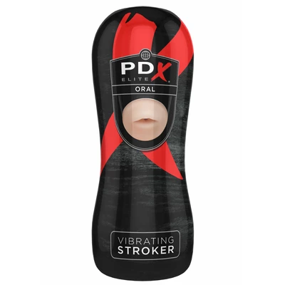 PDX Elite vibrating stroker oral - masturbator wibrujący oralny
