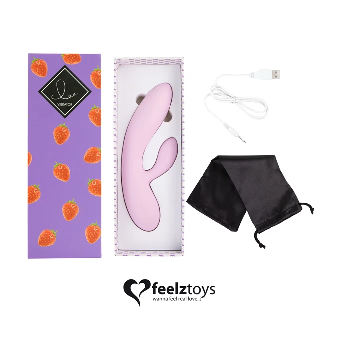 FeelzToys lea rabbit vibrator strawberry - Wibrator króliczek