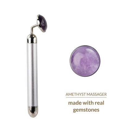 LaGemmes la gemmes - lay-on vibrator amethyst - Wibrator punktowy z naturalnym kamieniem