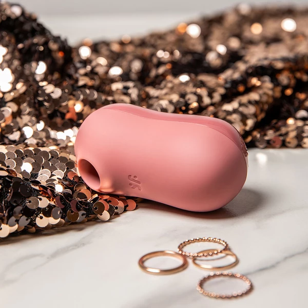 Satisfyer cotton candy (light red) - Vibrátor na klitoris s ultrazvukovou stimulací, růžový