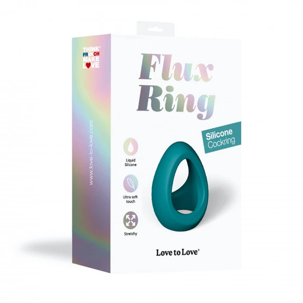 Love to Love flux ring - Elastyczny pierścień erekcyjny, niebieski