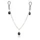 CalExotics Nonpierce Nipple Chain Jewelry Black - Svorky na bradavky s řetízkem