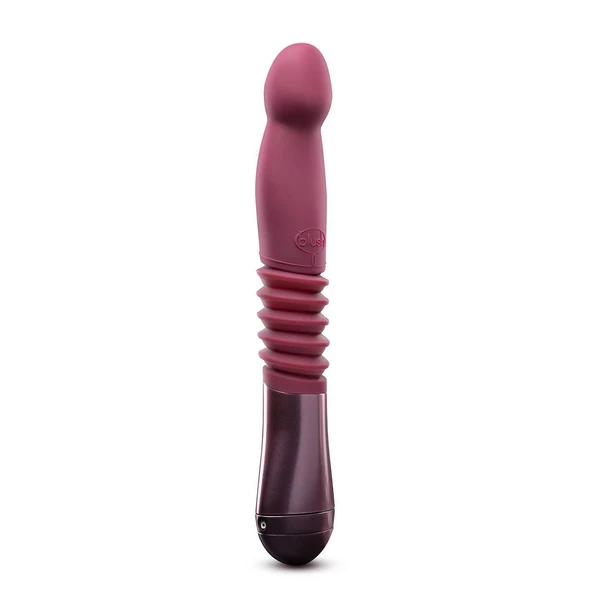 Blush Temptasia Trixie Thrusting Dildo Wine - Wibrator klasyczny z opcją pulsacji