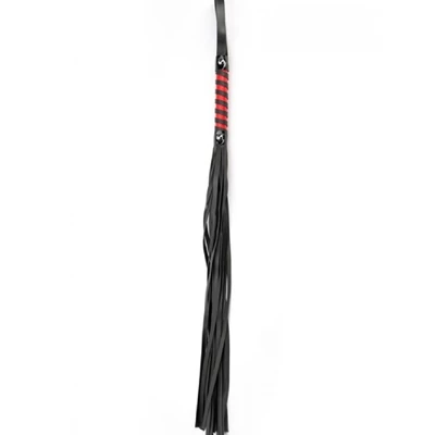ARGUS Black Red Long Stripe Flogger - Pejcz