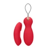 Elegance dual vibrating toy - purity - red - Wibrator łechtaczkowy i kulki gejszy (2w1), Czerwony