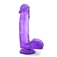 B Yours Sweet N Hard 1 Purple - Klasické dildo s přísavkou, fialové
