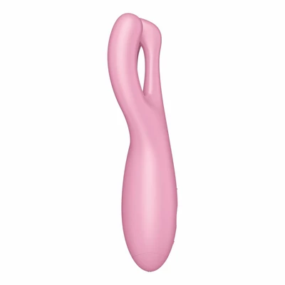 Satisfyer threesome 4 connect app (pink) - Wibrator z trzema elastycznymi ramionami, Różowy