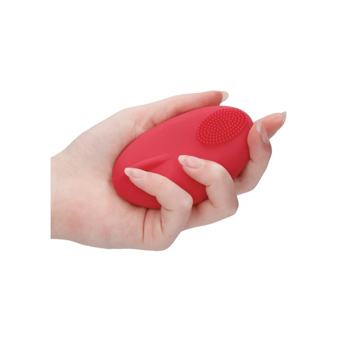 Elegance dual vibrating toy - purity - red - Wibrator łechtaczkowy i kulki gejszy (2w1), Czerwony