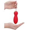 Elegance dual vibrating toy - purity - red - Wibrator łechtaczkowy i kulki gejszy (2w1), Czerwony