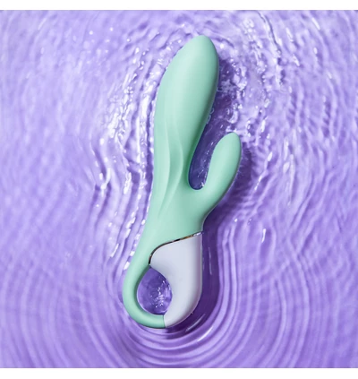 Satisfyer air pump bunny 5 connect app mint - Wibrator króliczek z opcją napompowania