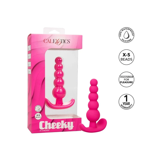 CalExotics Cheeky X 5 Beads Pink - Koraliki analne