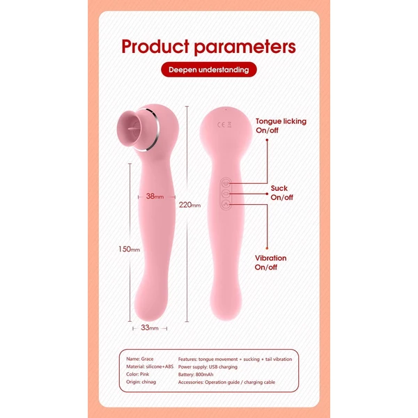 Boss Series Lauren - Wibrator łechtaczkowy imitujący seks oralny