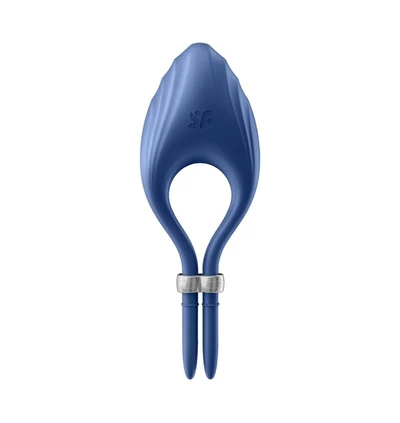 Satisfyer duelist ring vibrator (blue) - Wibrujący pierścień erekcyjny z regulacją, Niebieski