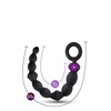 Anal Adventures Platinum Silicone Beginner Anal Beads Black - Koraliki analne
