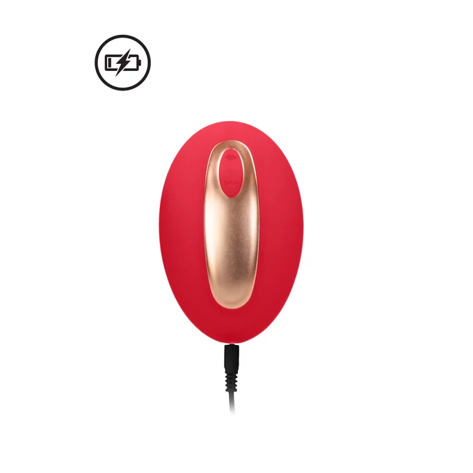 Elegance dual vibrating toy - purity - red - Wibrator łechtaczkowy i kulki gejszy (2w1), Czerwony