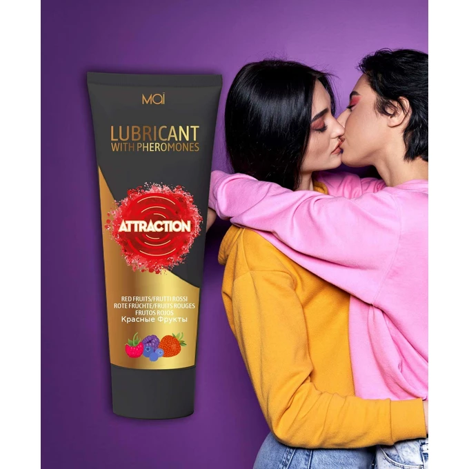 Attraction Lubricant With Pheromones Red Fruits 100 Ml - Lubrykant z feromonami owocowy