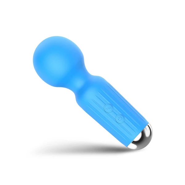Boss Series Magic Mini 20 UF - Wibrator wand, Niebieski