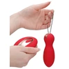 Elegance dual vibrating toy - purity - red - Wibrator łechtaczkowy i kulki gejszy (2w1), Czerwony