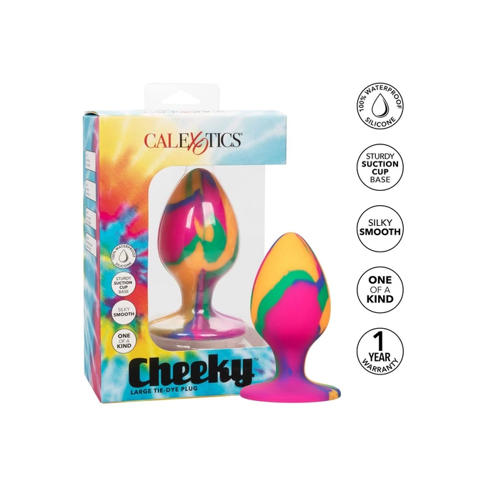 CalExotics Cheeky Large Tie Dye Plug Multicolor - Korek analny