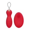 Elegance dual vibrating toy - purity - red - Wibrator łechtaczkowy i kulki gejszy (2w1), Czerwony