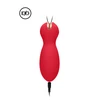 Elegance dual vibrating toy - purity - red - Wibrator łechtaczkowy i kulki gejszy (2w1), Czerwony