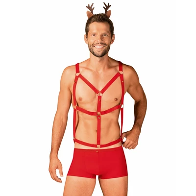 Obsessive mr reindy - Męski kostium świąteczny, Czerwony