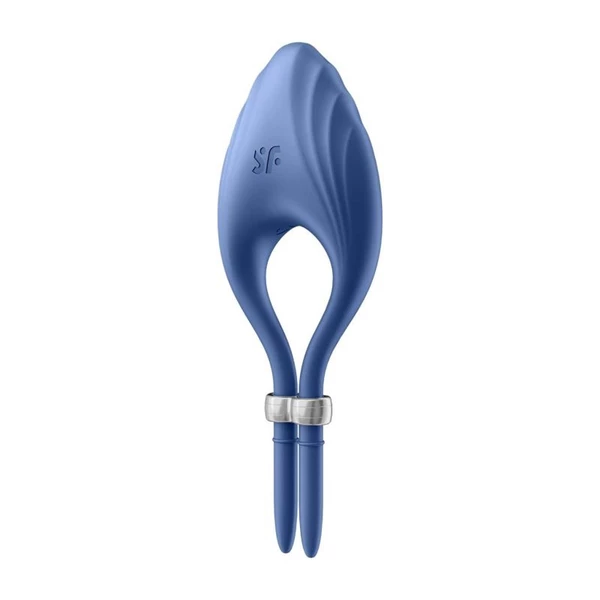 Satisfyer duelist ring vibrator (blue) - Wibrujący pierścień erekcyjny z regulacją, Niebieski