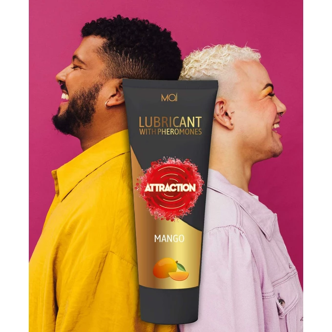 Attraction Lubricant With Pheromones Mango 100 Ml - Lubrykant z feromonami o smaku mango