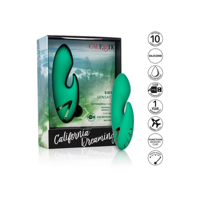CalExotics Sierra Sensation Green - Wibrator króliczek