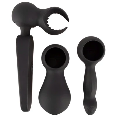 Couples Choice Couples Choice Wand Vibrator - Wibrator wand z dodatkowymi końcówkami