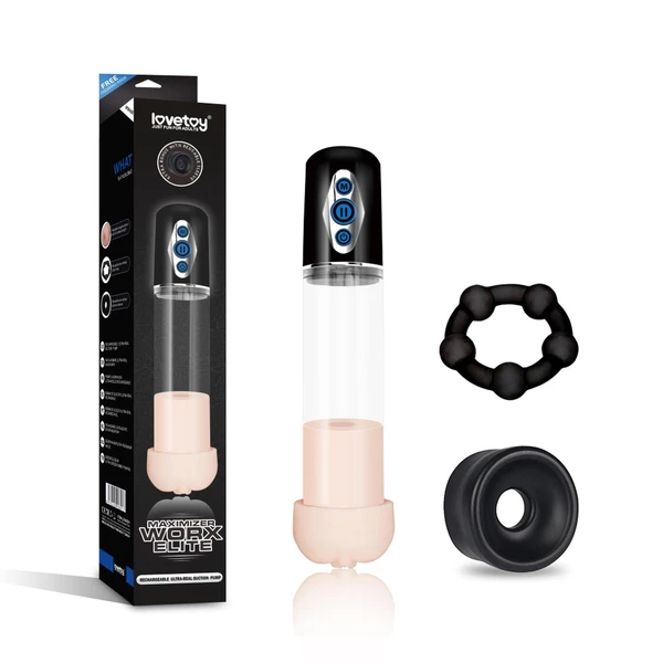Lovetoy Maximizer Worx Elite Rechargeable Pump - Pompka do penisa automatyczna