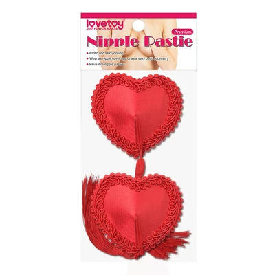 Lovetoy Reusable Red Heart Tassels Nipple Pasties - Nasutniki
