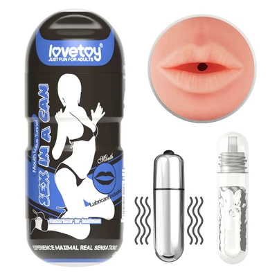 Lovetoy Sex In A Can Mouth Lotus Tunnel Vibrating - Masturbator wibrujący