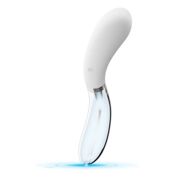 Liaison Glass Vibrator 2 - Wibrator do punktu G dwumateriałowy (szkło silikon)