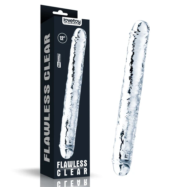Lovetoy Flawless Clear Double Dildo 12' - Dildo podwójne