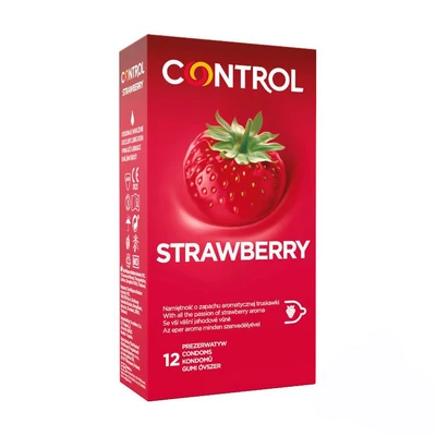 Control Strawberry 12'S - Prezerwatywy truskawkowe