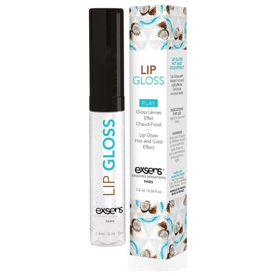 Exsens Hot Kiss Lip Gloss Coconut 7 4Ml - Błyszczyk stymulujący kokosowy
