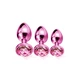 Nixie  Trainerâ Set, Pink Metallic - Zestaw korków analnych z kryształem, Różowy