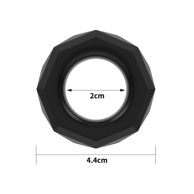 Lovetoy Power Plus Cockring Black 4 - Elastyczny pierścień erekcyjny