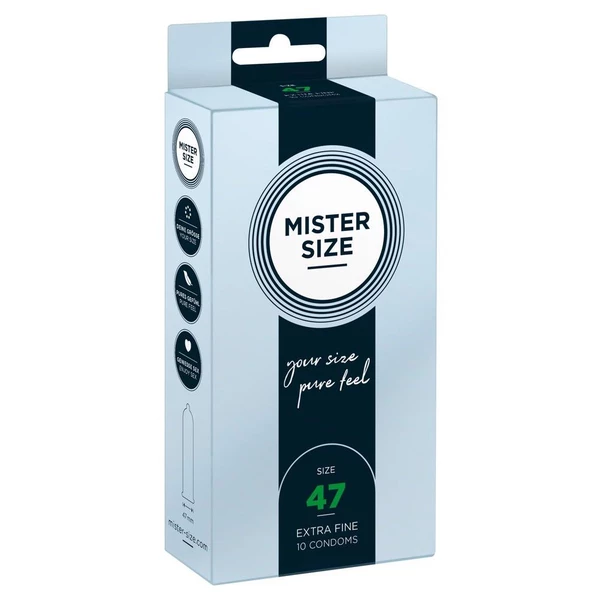 Mister Size 47Mm Pack Of 10 - Prezerwatywy