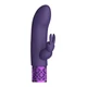 Royal Gems Dazzling Rechargeable Silicone Bullet Purple - Vibrátor rabbit, fialový
