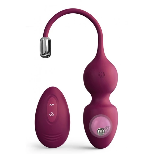 Dorcel Love Balls Plum - Kulki gejszy z wibracjami na pilota