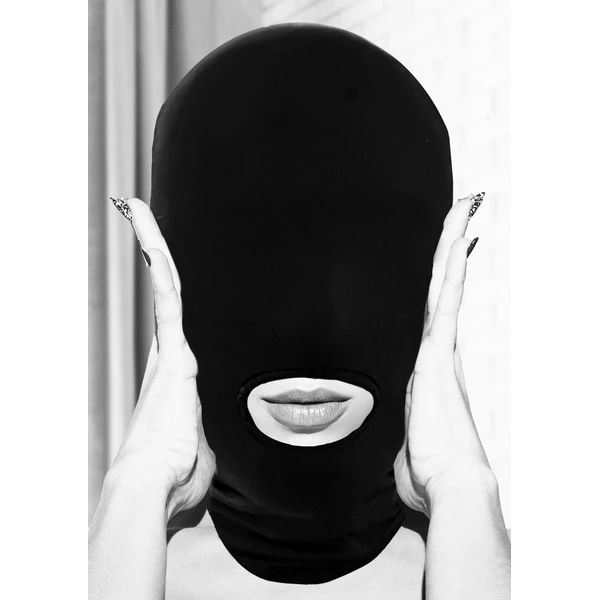 Ouch! Submission Mask With Open Mouth - Maska BDSM