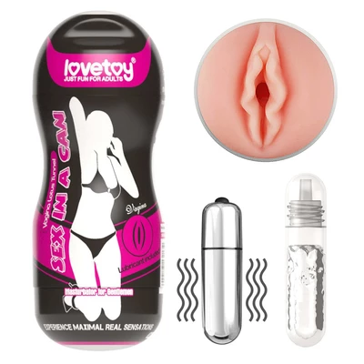 Lovetoy Sex In A Can Vagina Lotus Tunnel Vibrating - Masturbator wibrujący
