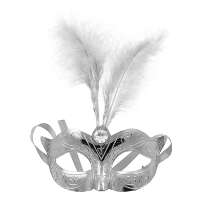 Kinky Pleasure Maska Venetian Mask Silver - Maska na oczy, Srebrny