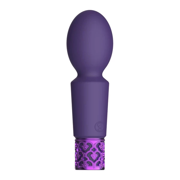 Royal Gems Brilliant Rechargeable Silicone Bullet Purple - Wibrator wand, Fioletowy