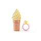 Love to Love Cand'Ice Vanilla Pop - Vibrátor na klitoris ve tvaru zmrzliny, zlatý