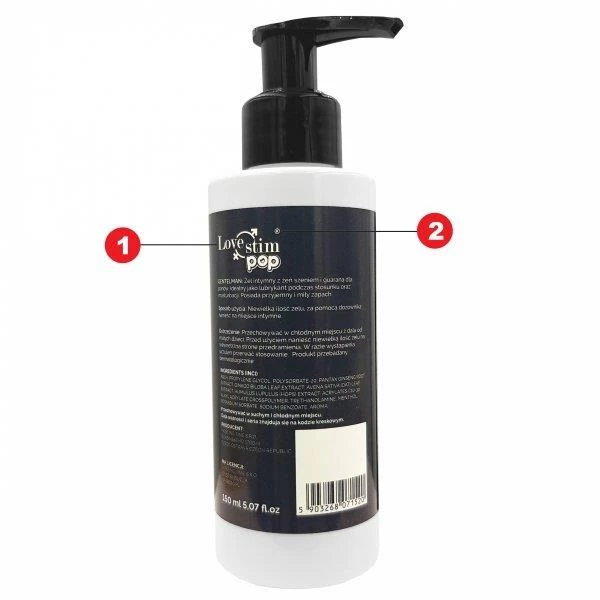 LoveStim Pop Gentelman 150Ml - Żel wzmacniający erekcję