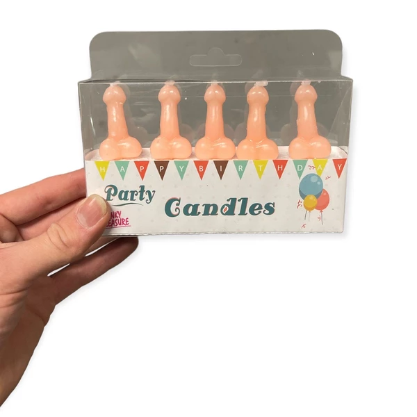 Kinky Pleasure Świeczki Party Penis Candles 5Pcs Pack Flesh