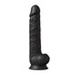 Dream Toys Real Love Dual Density Xxl Dildo 15Inch Black - Klasické dildo s přísavkou, černé